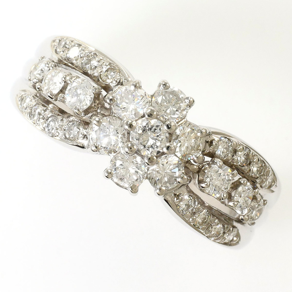 VINTAGE Silver Diamond Ring